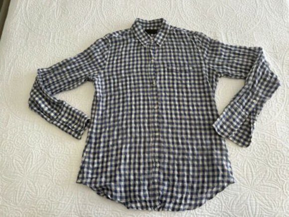nili lotan button down xs blue shirt - Picture 2 of 7